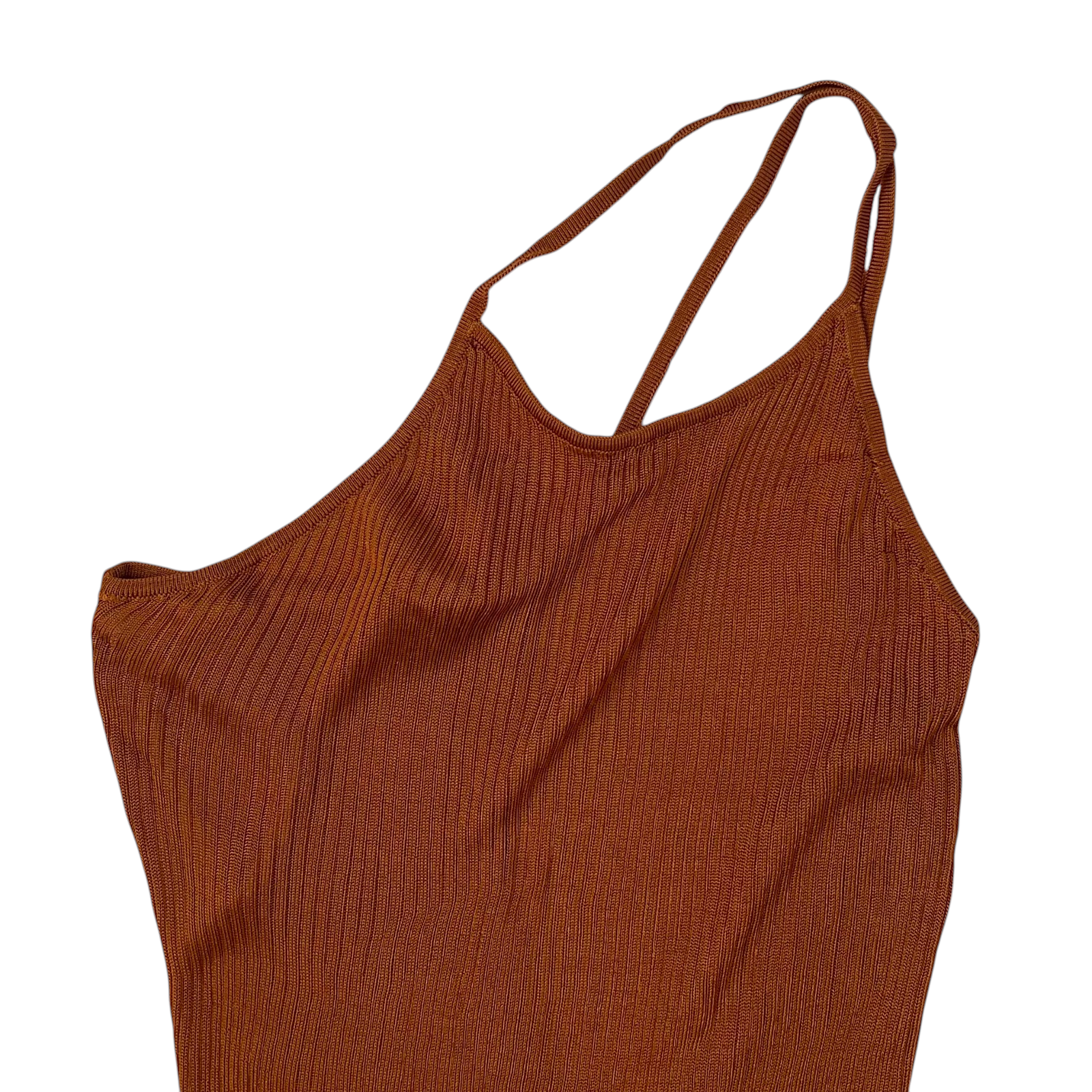 Nwt Auteur Studio Nour Dress - Orange/Rust - Asymmetrical Neckline - Size S — image 5 of 8